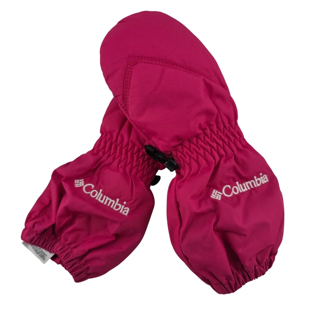 Columbia Mittens Insulated Pink O/S Elasticized Snow Gear Outdoor Warmth